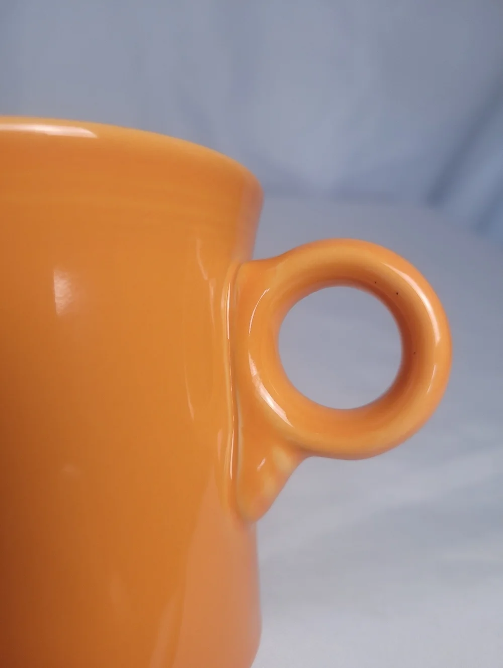 Fiestaware Lot Of 2 Tangerine Orange Coffee Mugs Homer Laughlin